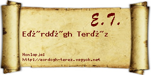 Eördögh Teréz névjegykártya